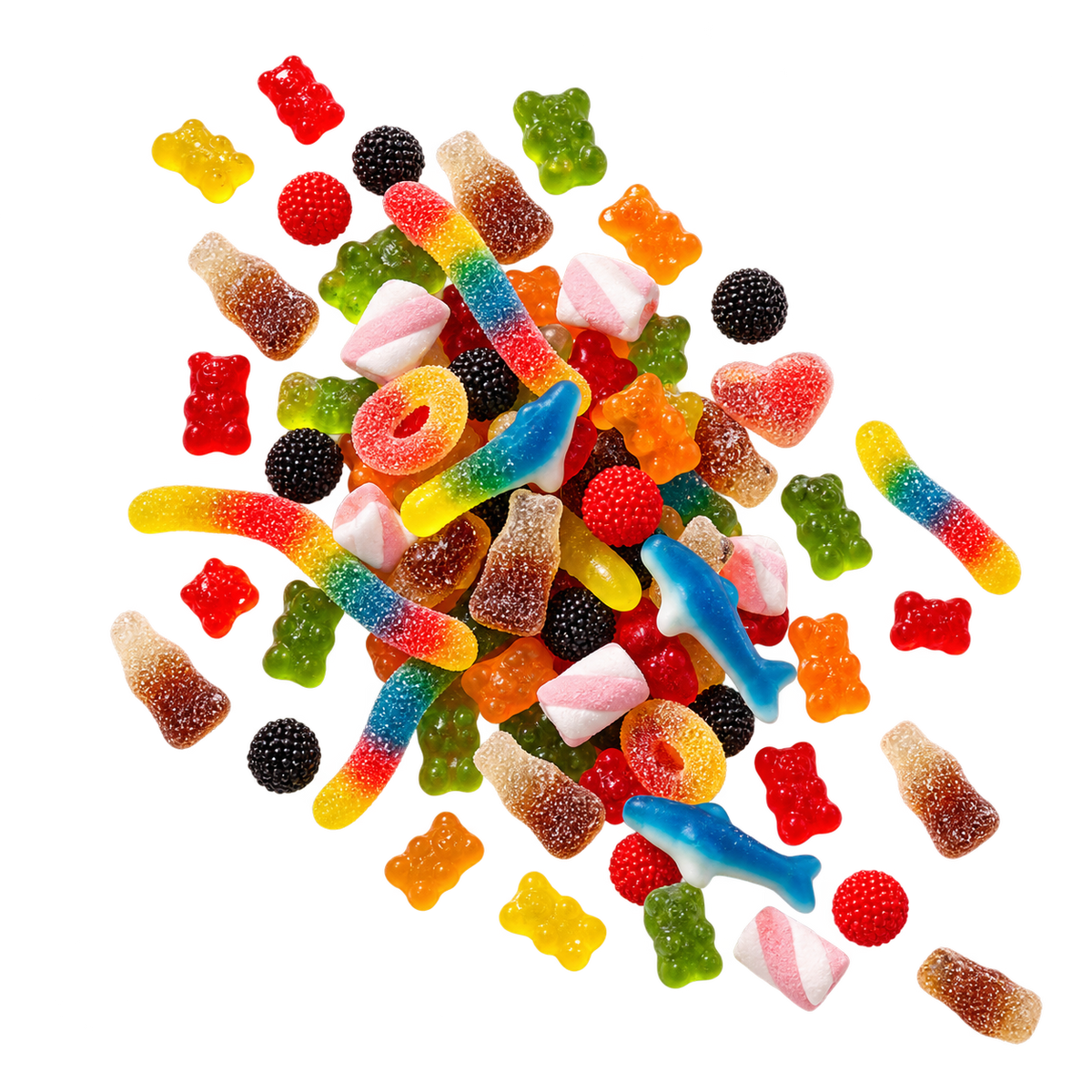 Busta Gummy Crew e caramelle gommose assortite