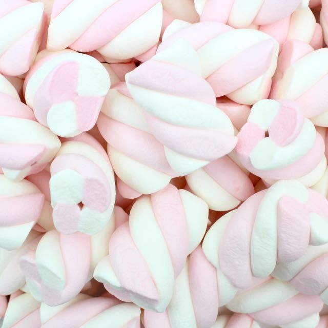 Marshmallow Treccia Rosa e Bianco